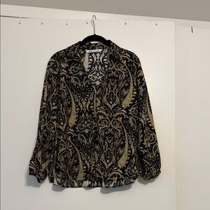 Zara Flowy Printed Shirt size small